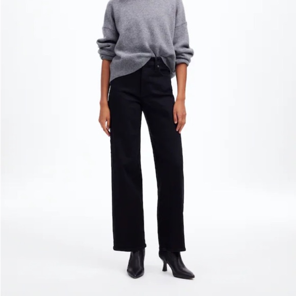 Madewell The Perfect Vintage Wide-Leg Jean in Rinse Black - Picture 7 of 7